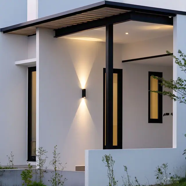 Model Depan Rumah Sederhana Bergaya Minimalis dengan Kanopi Modern