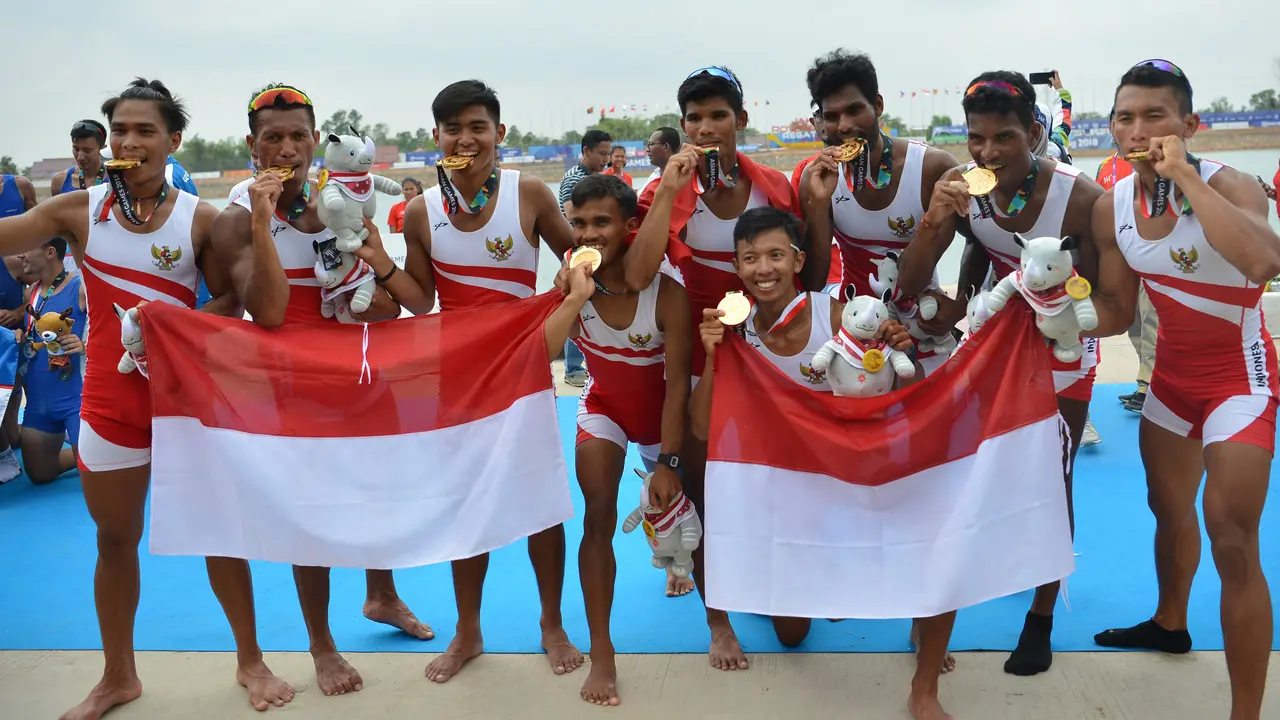 Dayung Rebut Emas Kesembilan Indonesia