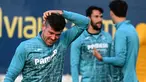 Bek Villarreal, Alberto Moreno menghadiri sesi latihan di Ciudad deportiva Villarreal di Vila-Real menjelang laga Liga Champions, Senin (1/11/2021). Villarreal akan menjamu Young Boys pada matchday 4 Grup F Liga Champions 2021/22, Rabu (3/11) WIB di Estadio de la Ceramica (JOSE JORDAN / AFP)
