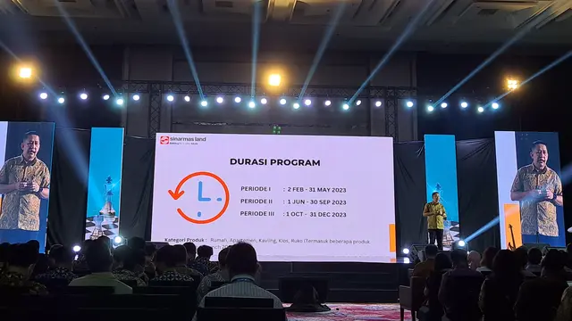 Hermawan Wijaya, Direktur PT Bumi Serpong Damai, saat peluncuran Sinar Mas Land National Sales Program Smart Move, di ICE BSD, Selasa (17/1/2023).