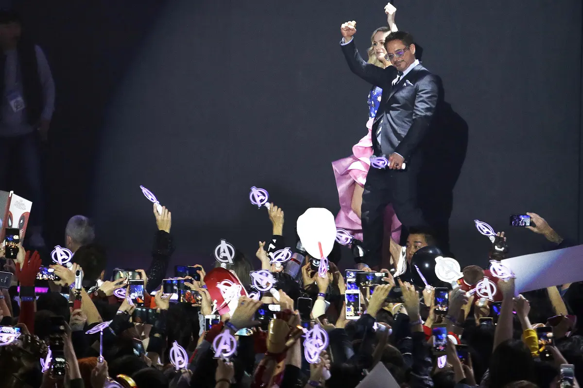 Acara jumpa penggemar Avengers: Endgame di Seoul, Korea Selatan (AP Photo/Ahn Young-joon)