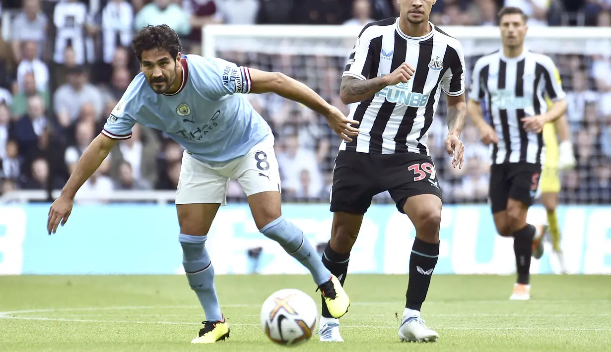 Ilkay Gundogan membuat penampilan yang apik di awal pertandingan dengan mencetak gol cepat untuk Manchester City saat laga baru berjalan lima menit. Pemain Jerman tersebut mampu mencatatkan akurasi umpan sebesar 85%, termasuk empat umpan kunci dan dua umpan jauh. Gundogan juga mampu membuat tiga tembakan percobaan selain gol cepat yang ia ciptakan. (AFP/Rui Vieira)