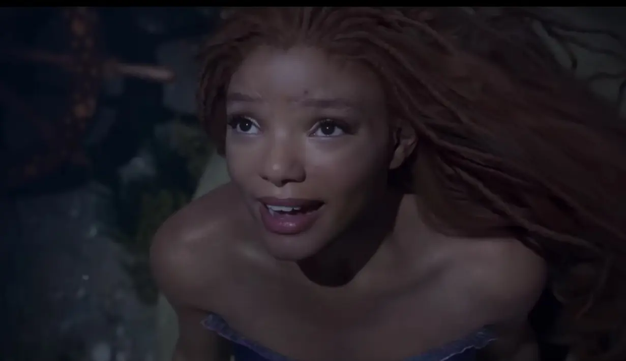 Halle Bailey sebagai Ariel di film The Little Mermaid versi Live Action. (YouTube Walt Disney Studios)