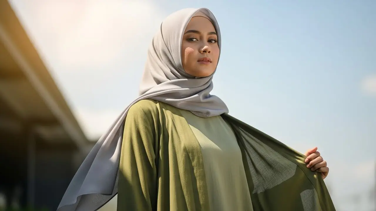 Model Gamis Abaya Linen Adem Cocok untuk Cuaca Panas