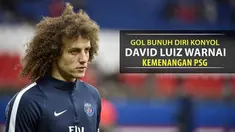 Bek PSG, David Luiz melakukan gol bunuh diri konyol pada laga persahabatan melawan West Bromwich Albion.