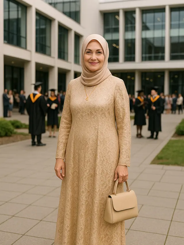Model Gamis yang Cocok untuk Ibu yang Menghadiri Wisuda Anaknya