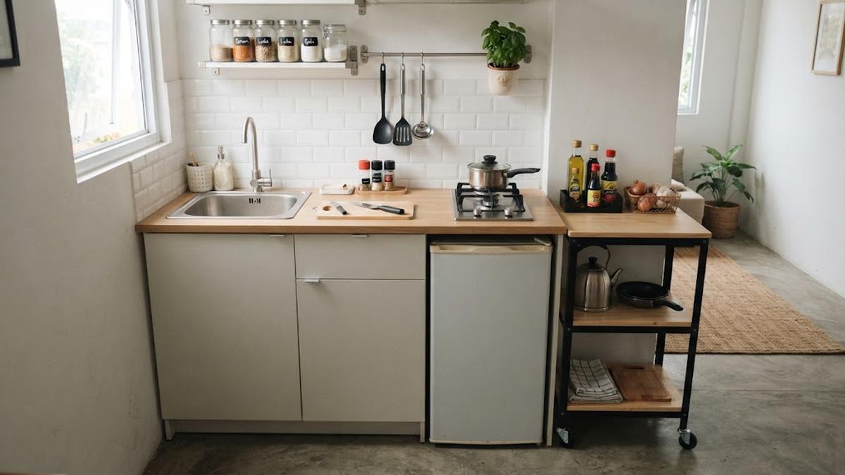 7 Desain Dapur Memanjang 1,5 Meter untuk Rumah Kontrakan, Kecil tapi Bisa Tampil Stylish