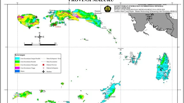 PVMBG Kementerian ESDM mengimbau masyarakat di tiga wilayah yakni Maluku, NTB dan NTT mewaspadai potensi terjadinya longsor dan banjir bandang/ aliran bahan rombakan.