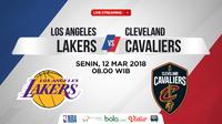 Jadwal NBA, Los Angeles Lakers Vs Cleveland Cavaliers. (Bola.com/Dody Iryawan)