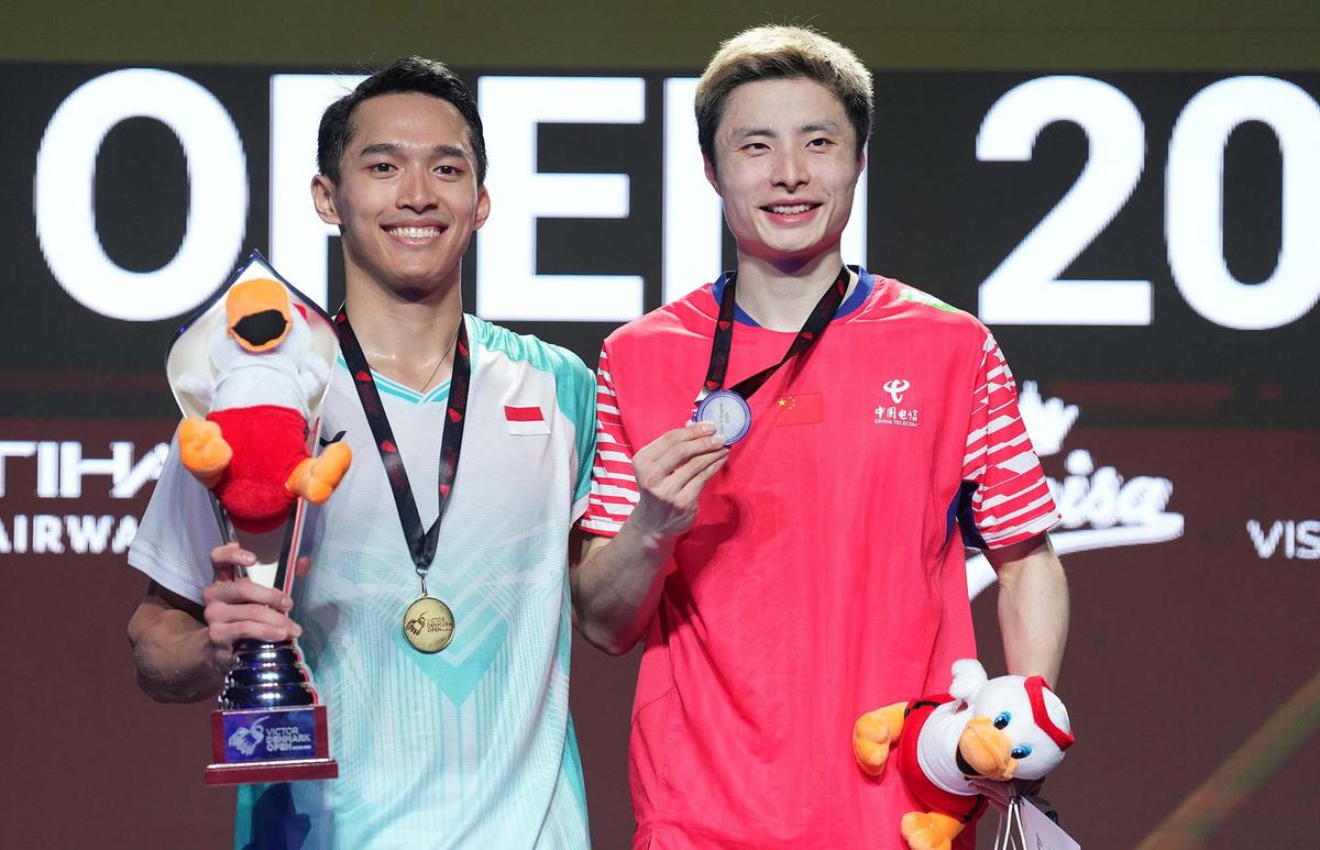 FOTO: Jonatan Christie Persembahkan Satu-Satunya Gelar untuk Indonesia di Denmark Open 2025