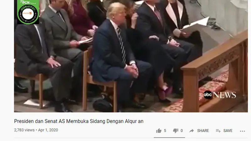 Video Alquran Dibacakan Saat Sidang Senat AS dan  Presiden Donald Trump