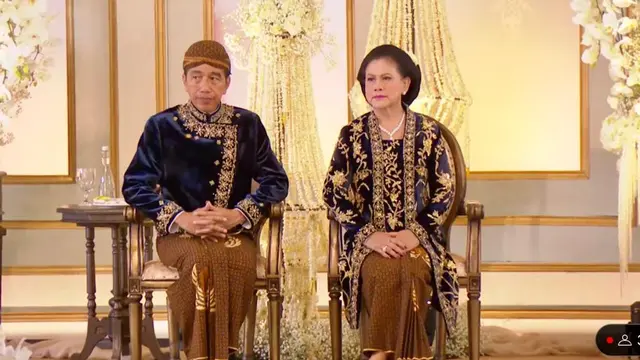 Kebaya dan Beskap Beludru Biru Khas Solo Jadi Busana Keluarga Jokowi di Acara Ngunduh Mantu Kaesang-Erina