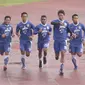 Persib Bandung menggelar latihan fisik intensitas tinggi di Stadion Universitas Negeri Yogyakarta (UNY), Jumat (22/12/2017) pagi. (Bola.com/Ronald Seger Prabowo)