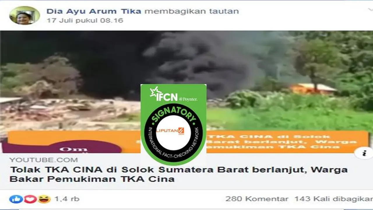 [Cek Fakta] Gambar Tangkapan Layar Video Kebakaran di Solok, Sumatera Barat