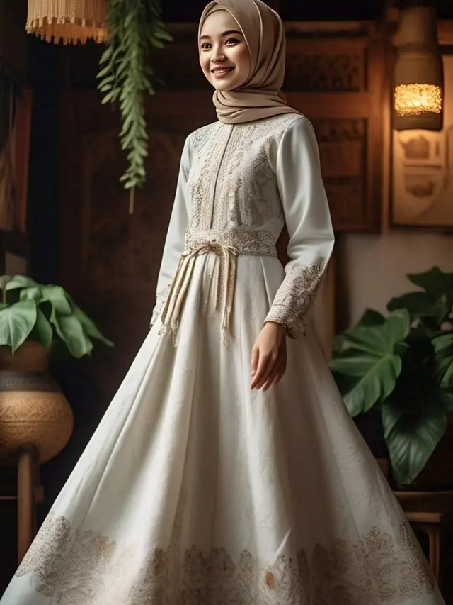 Gamis Brokat A-line