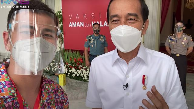 Raffi Ahmad dan Presiden Jokowi. (Foto: YouTube RANS Entertainment)