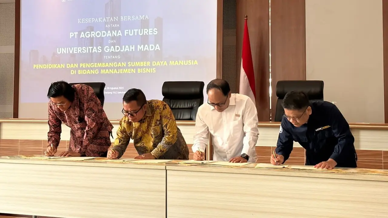 Kerjsa sama Agrodana bersama UGM persiapkan mahasiswa siap terjun ke industri Perdagangan Berjangka Komoditi (PBK). (Istimewa)
