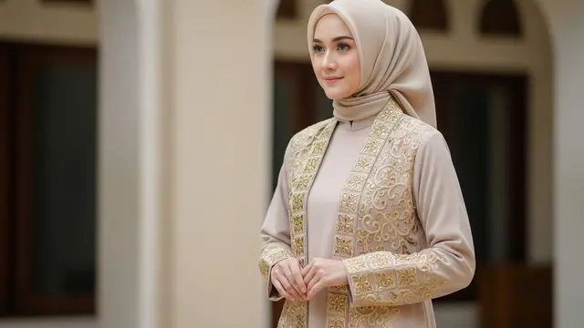 Model Gamis Elegan untuk Majelis Taklim