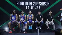 Pemain klub IBL Satria Muda saat Media Day jelang musim 2023