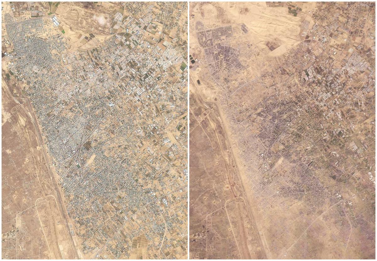 Citra satelit ungkap kehancuran Jalur Gaza setelah 15 bulan dibombardir Israel