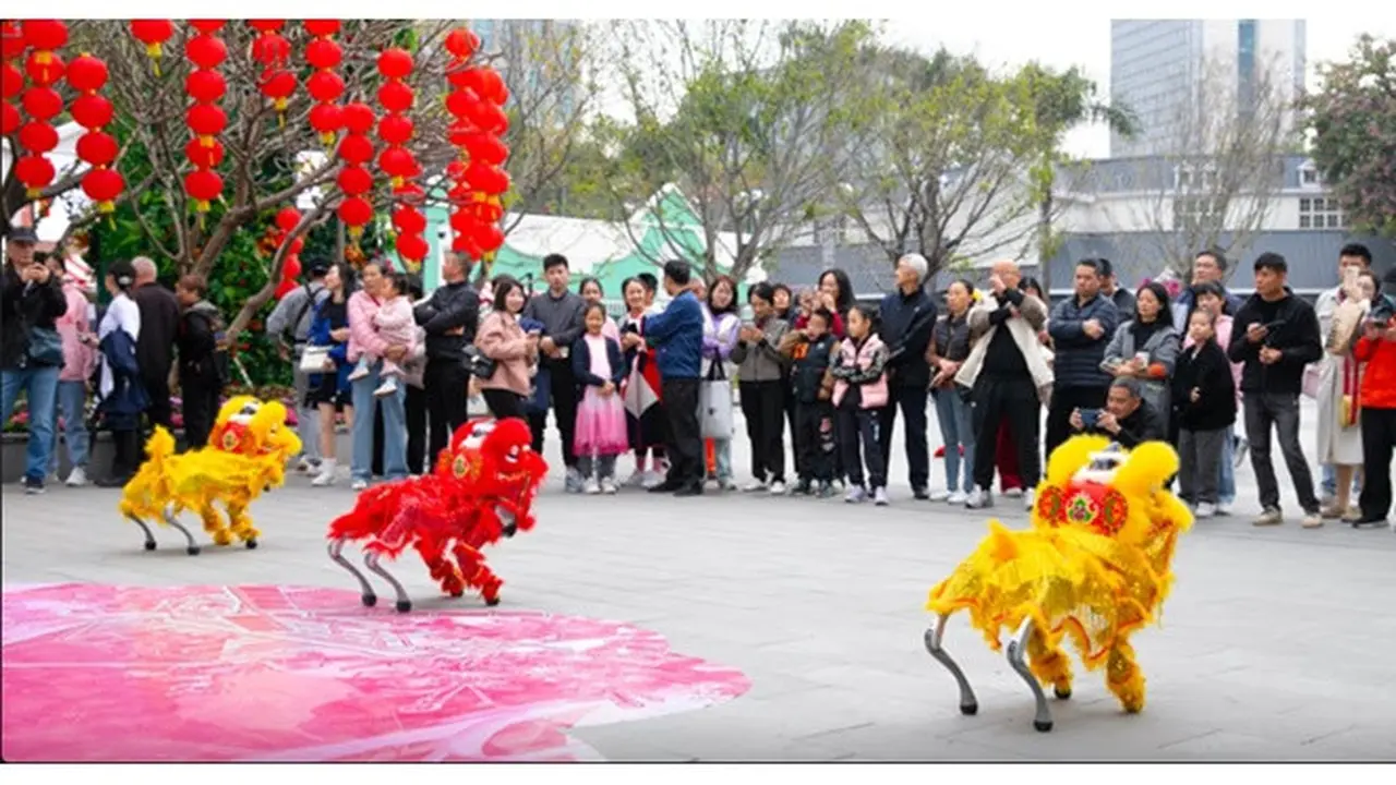 Tumbuh di Era AI, Robot Anjing Ini Gantikan Manusia di Acara Atraksi Barongsai
