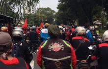 Demo tolak Pergub larangan demo, buruh bikin macet Jalan Kebon Sirih