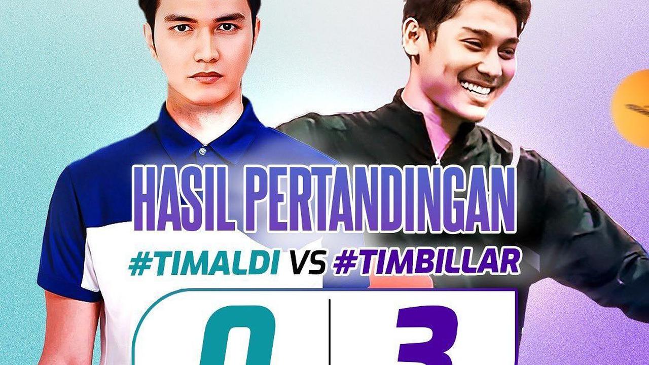 Rizky Billar keluar sebagai pemenang dalam pertandingan tersebut. Rizky Billar menang 3 set langsung atas Aldi Taher. Aldi Taher pun harus mengakui keunggulan Rizky Billar di cabor Tenis Meja.