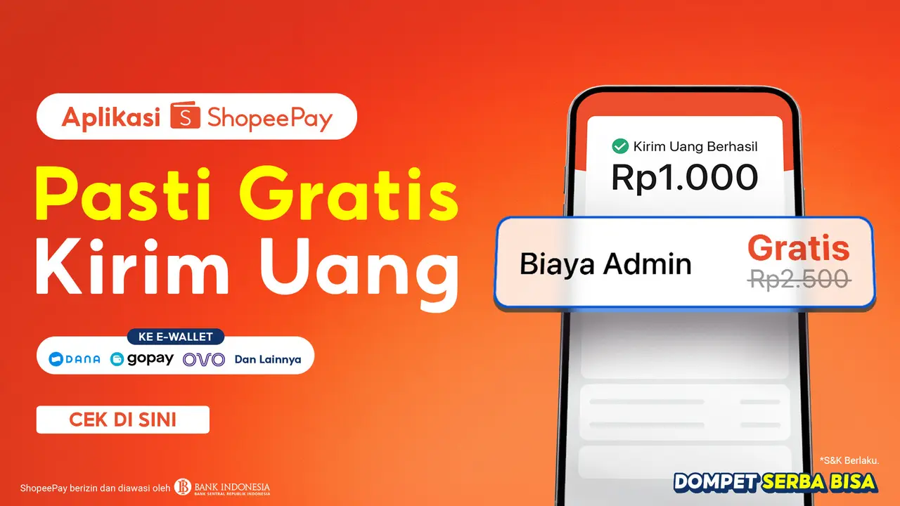 ShopeePay Luncurkan Kampanye “Pasti Gratis”, Kirim Uang ke Bank dan E-Wallet Tanpa Biaya