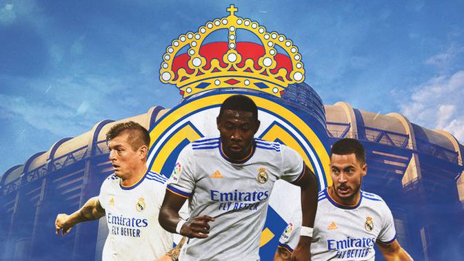 Real Madrid - Toni Kroos, David Alaba, Eden Hazard (Bola.com/Adreanus Titus)