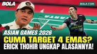 Target Tim Indonesia di Asian Games 2026: 4 Medali Emas!
Menteri Pemuda dan Olahraga (Menpora) RI, Erick Thohir, mengatakan bahwa Tim Indonesia menargetkan empat medali emas di Asian Games 2026. 
Target tersebut mempertimbangkan sejumlah nomor yang...
