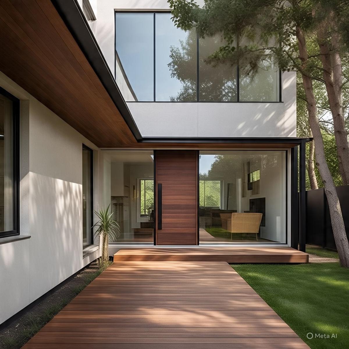 Ilustrasi Rumah dengan Lantai Kayu