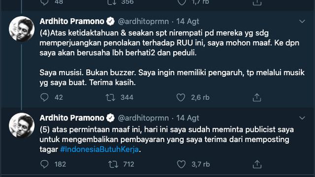 Klarifikasi Ardhito Pramono