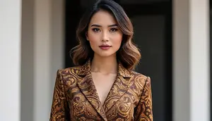 Model Baju Batik Blazer Wanita Terbaru by Meta AI