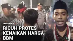 Unjuk rasa mahasiswa menolak kenaikan harga BBM nonsubsidi di Jakarta Pusat, berlangsung ricuh. Massa membakar ban bekas di tengah jalan sehingga terlibat saling dorong dengan polisi.
