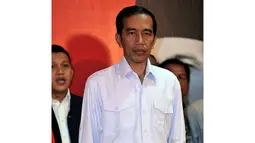Meski telah didukung oleh Partai Nasdem dan PKB, Jokowi tak bisa menyembunyikan ketegangannya, Lenteng Agung, Jakarta, Rabu (14/05/2014) (Liputan6.com/Johan Tallo).