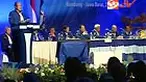 Kongres Partai Demokrat pada hari kedua selesai lebih awal. Sidang yang berlangsung hingga pukul 22.00 WIB itu difokuskan pada pembacaan laporan pertanggungjawaban dari Ketua Umum Hadi Utomo. 
