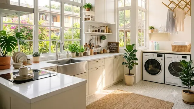 Dapur dengan Ventilasi Besar dan Konsep Open Space