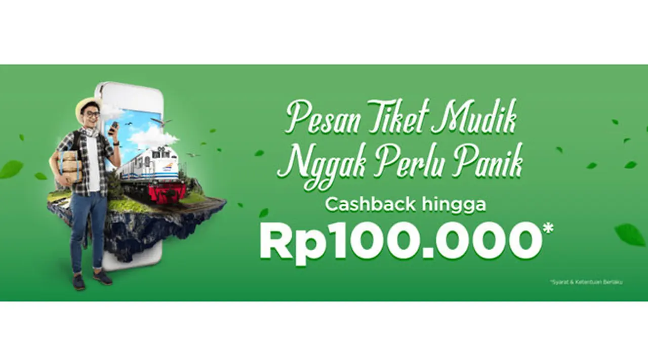 Pesan Tiket Mudik di Tokopedia Cashback Hingga Rp 100.000, Mudik Gak Pake Panik!