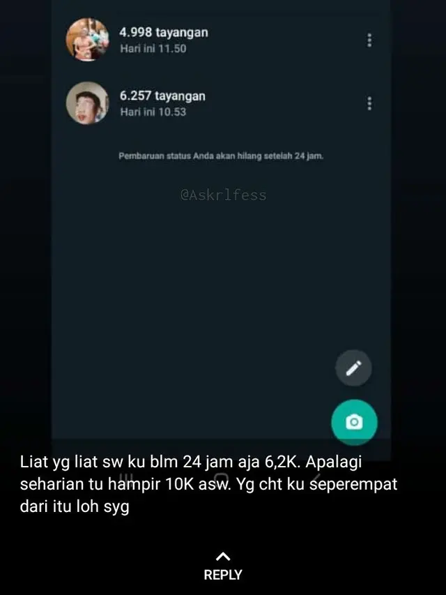 Bak Seleb, 6 Potret Story WhatsApp Sampai Ribuan Ini Bikin Melongo
