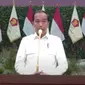 Presiden Joko Widodo atau Jokowi  saat menyampaikan sambutan dalam Apel Kader Partai Gerindra di Indonesia Arena, Senayan, Jakarta, Sabtu (31/8/2024). (Dok. YouTube Gerindra TV)