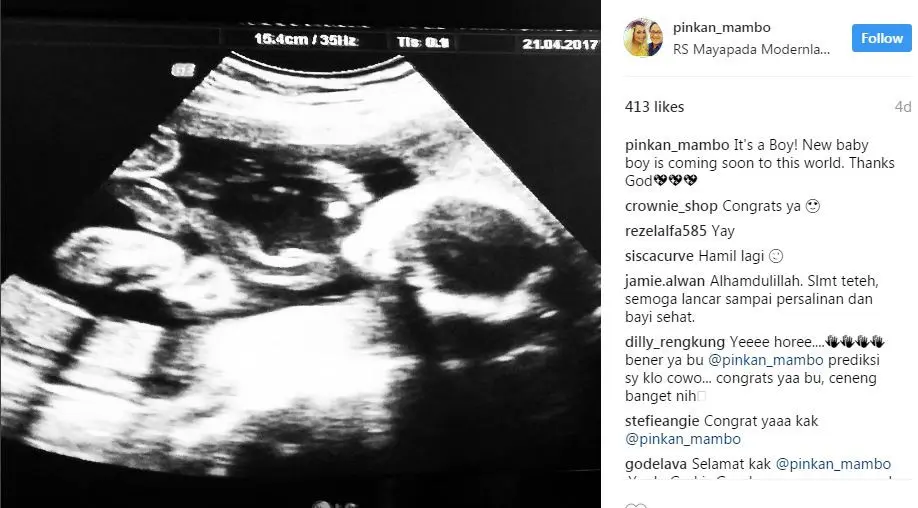 Pinkan Mambo hamil anak keempat [foto: instagram]