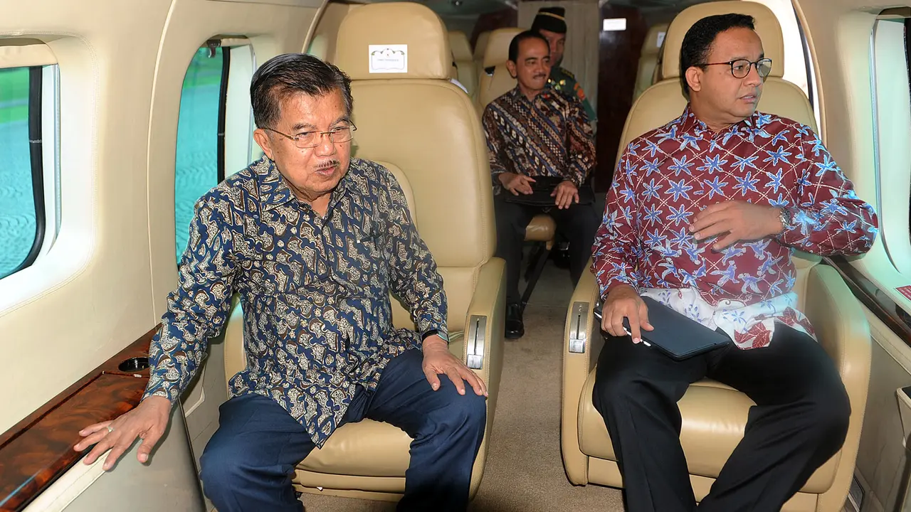 Wapres Jusuf Kalla Tinjau Titik Kemacetan dengan Helikopter