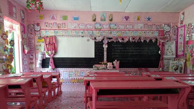 Guru Di Filipina Mendesain Kelas Dengan Tema Hello Kitty