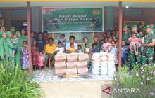 Batalyon 756/WMS Salurkan Bantuan Bahan Pokok ke Panti Asuhan Izinmo Wamena, Wujud Kepedulian HUT ke-21