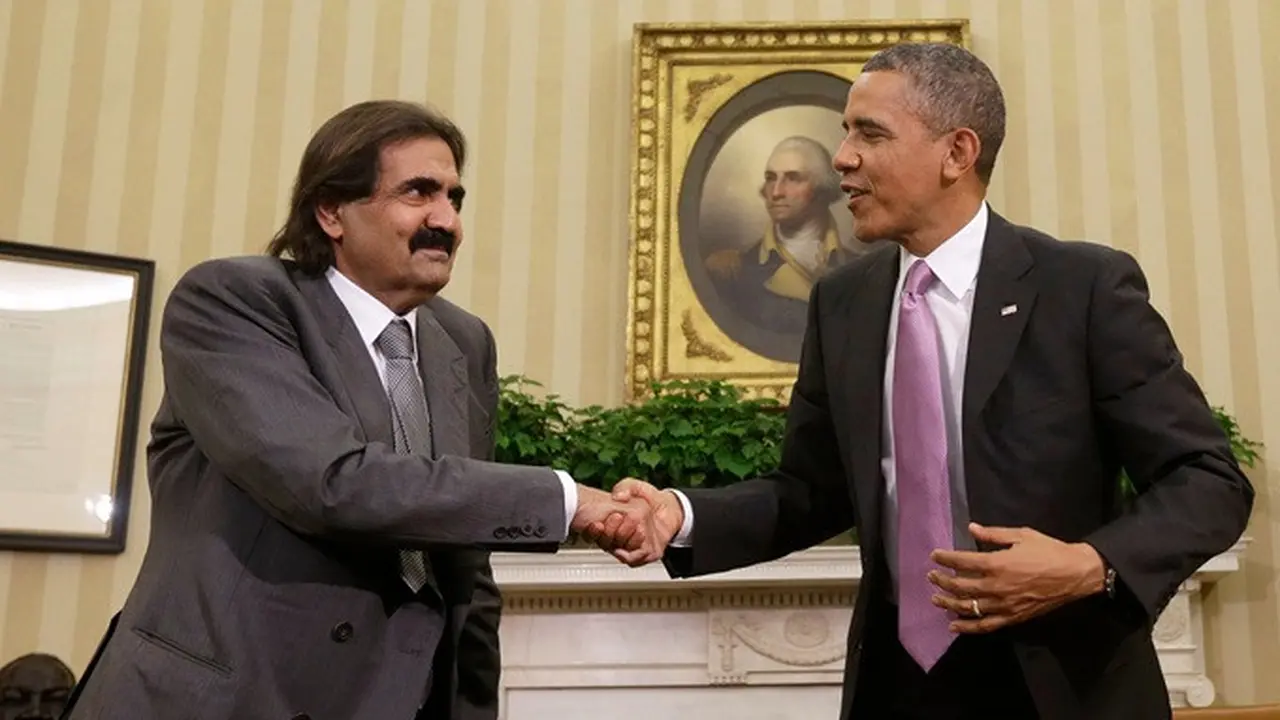 Sheikh Hamad bin Khalifa Al Thani dan Barack Obama