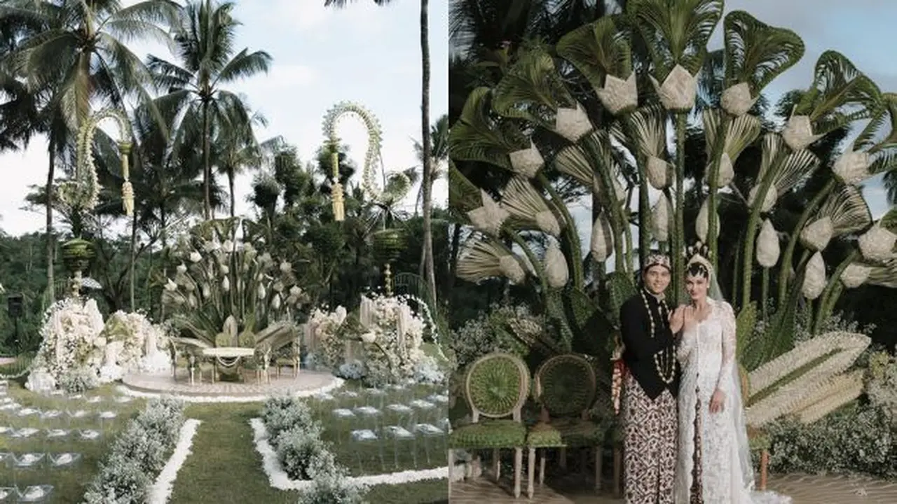 Model dekorasi pelaminan (Foto: Instagram @lunamaya dan ChatGPT)