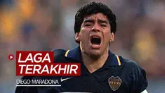 Berita video melihat aksi Diego Maradona, legenda Timnas Argentina dan Napoli, di laga terakhirnya sebagai pesepak bola.