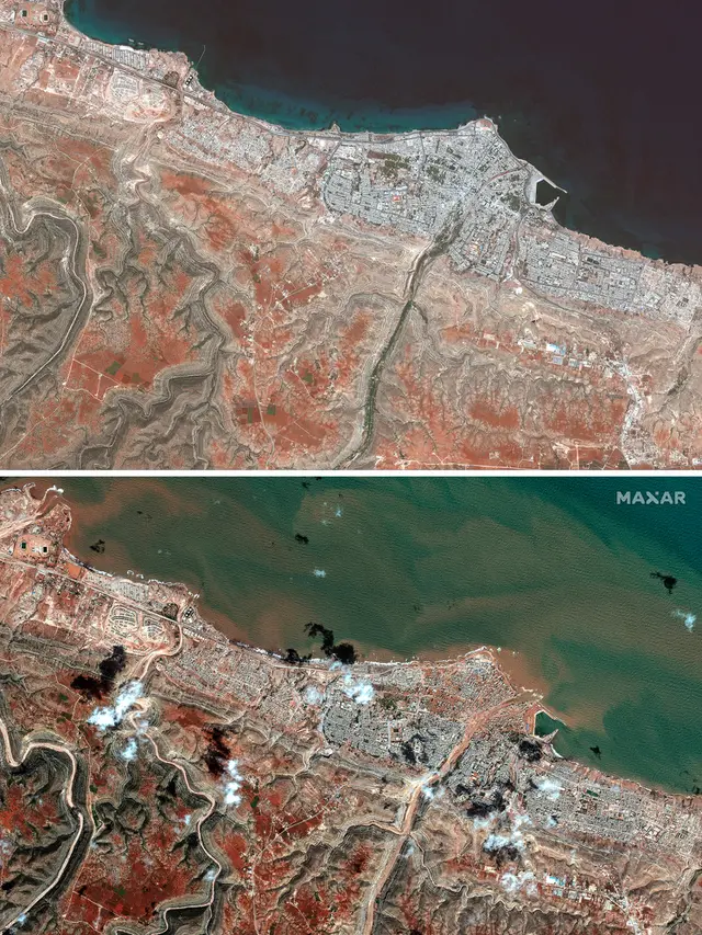 Sebelum Sesudah Banjir Libya
