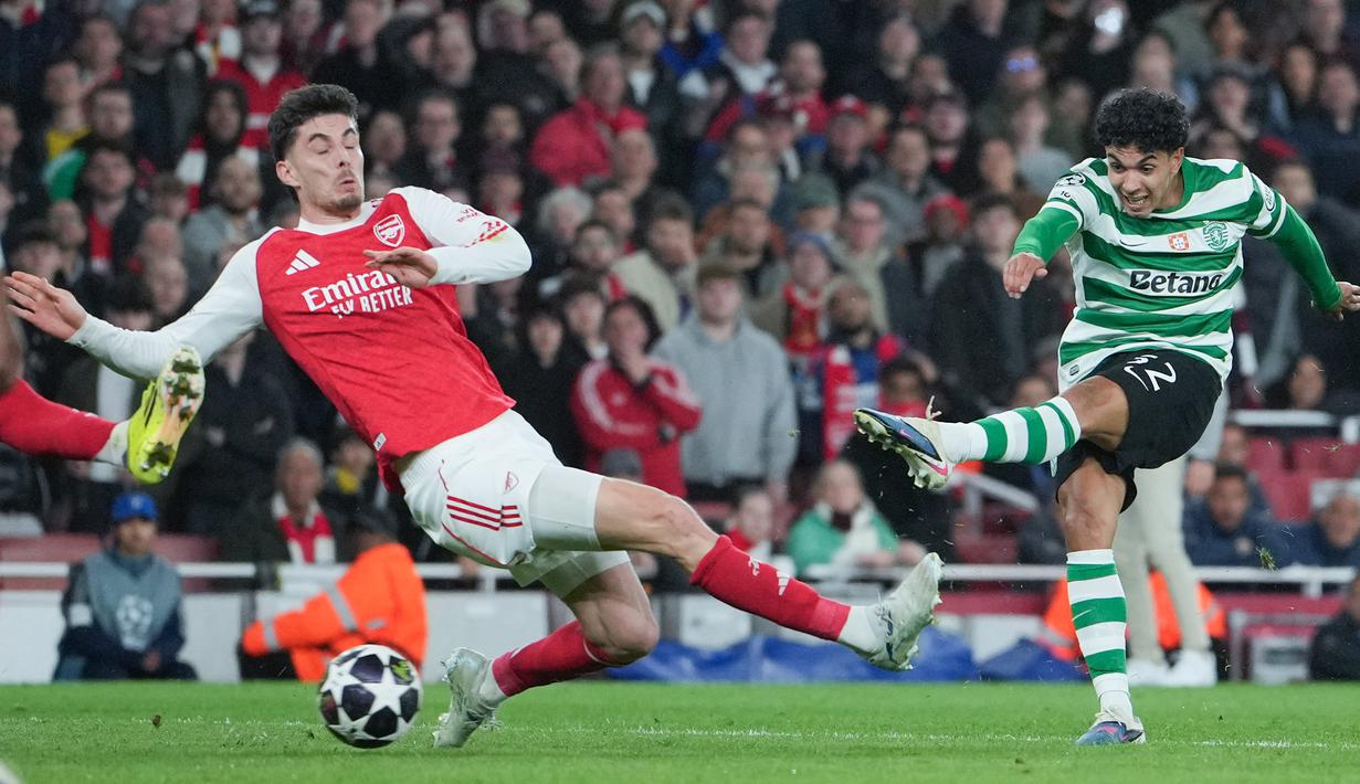 Meski performa tidak sepenuhnya meyakinkan, pasukan Mikel Arteta tetap berhasil mengamankan hasil yang dibutuhkan. Lini pertahanan tampil solid untuk menjaga keunggulan agregat hingga peluit akhir. (AP Photo/Kin Cheung)