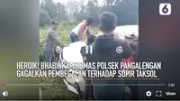 Anggota Bhabinkamtibmas Polsek Pangalengan, Kabupaten Bandung, Jawa Barat, menggagalkan pembegalan terhadap seorang sopir taksi online pada Selasa (16/4/2024). (Foto:Liputan6)